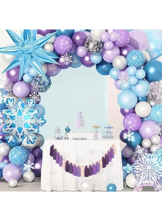 Antikiano Purple Yarn Tassel Garland with Wood Beads Boho Lavender Wall Hanging Bunting Banner Decor for Classroom Kids Dorm Room Bedroom Nursery Baby Shower Party Birthday Office Wedding Decorations - Image 4